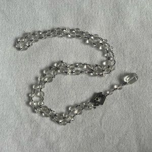 Designer Silpada 925 Sterling Silver N1503 Glass Crystal Toggle Necklace